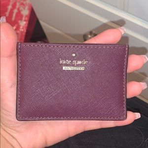 Great condition Kate Spade plum card holder